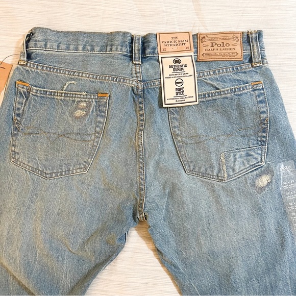 POLO RALPH LAUREN RLPC SKI CLUB Patch Denim Varick Straight-Leg Jeans - Picture 10 of 16